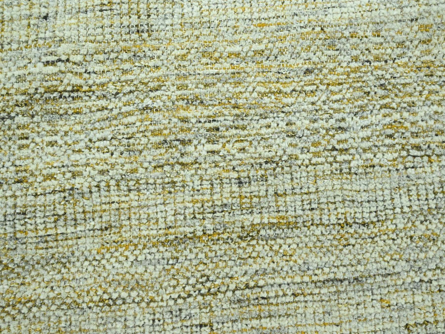 Modern / Contemporary hand-knotted wool rug in Yellow, 9'3" x 12'1" — SKU O076933 (view 8)