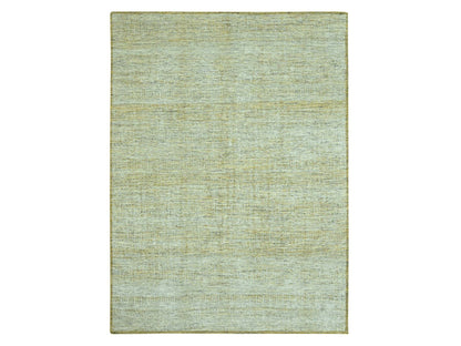 Modern / Contemporary hand-knotted wool rug in Yellow, 10' x 13'11" — SKU O076934