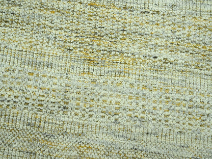Modern / Contemporary hand-knotted wool rug in Yellow, 10' x 13'11" — SKU O076934 (view 8)