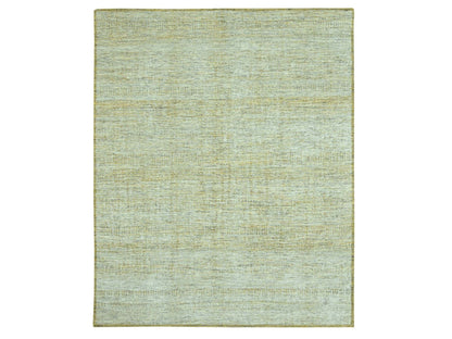 Modern / Contemporary hand-knotted wool rug in Yellow, 8'1" x 10'2" — SKU O076935