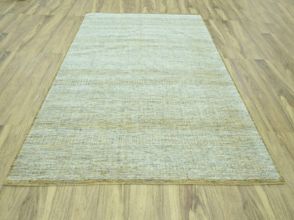 Modern / Contemporary hand-knotted wool rug in Yellow, 8'1" x 10'2" — SKU O076935 (view 2)