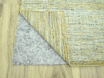 Modern / Contemporary hand-knotted wool rug in Yellow, 8'1" x 10'2" — SKU O076935 (view 4)