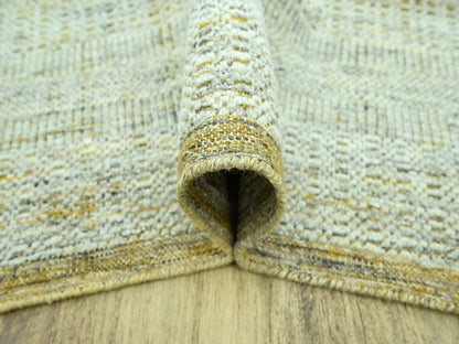 Modern / Contemporary hand-knotted wool rug in Yellow, 8'1" x 10'2" — SKU O076935 (view 5)