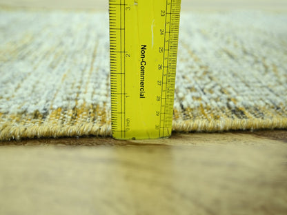 Modern / Contemporary hand-knotted wool rug in Yellow, 2' x 3' — SKU O076938 (view 3)