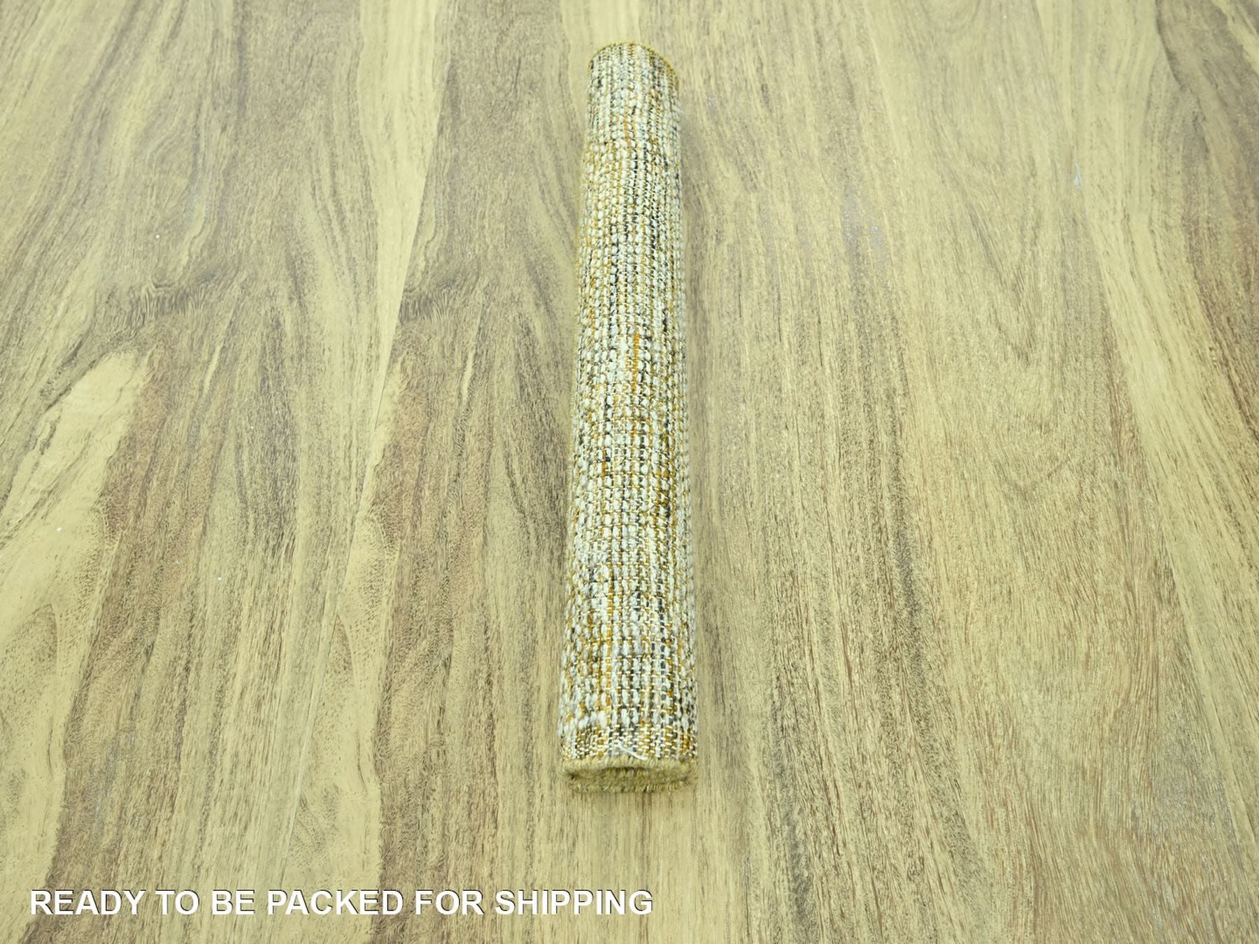 Modern / Contemporary hand-knotted wool rug in Yellow, 2' x 3' — SKU O076939 (view 5)