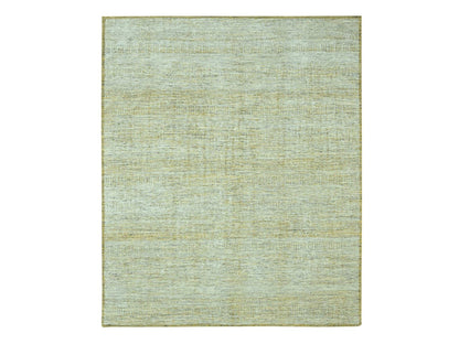 Modern / Contemporary hand-knotted wool rug in Yellow, 7'11" x 9'10" — SKU O076940