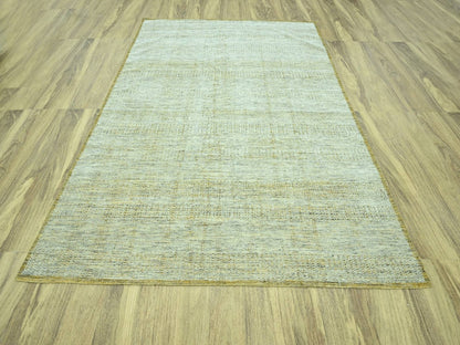 Modern / Contemporary hand-knotted wool rug in Yellow, 7'11" x 9'10" — SKU O076940 (view 2)