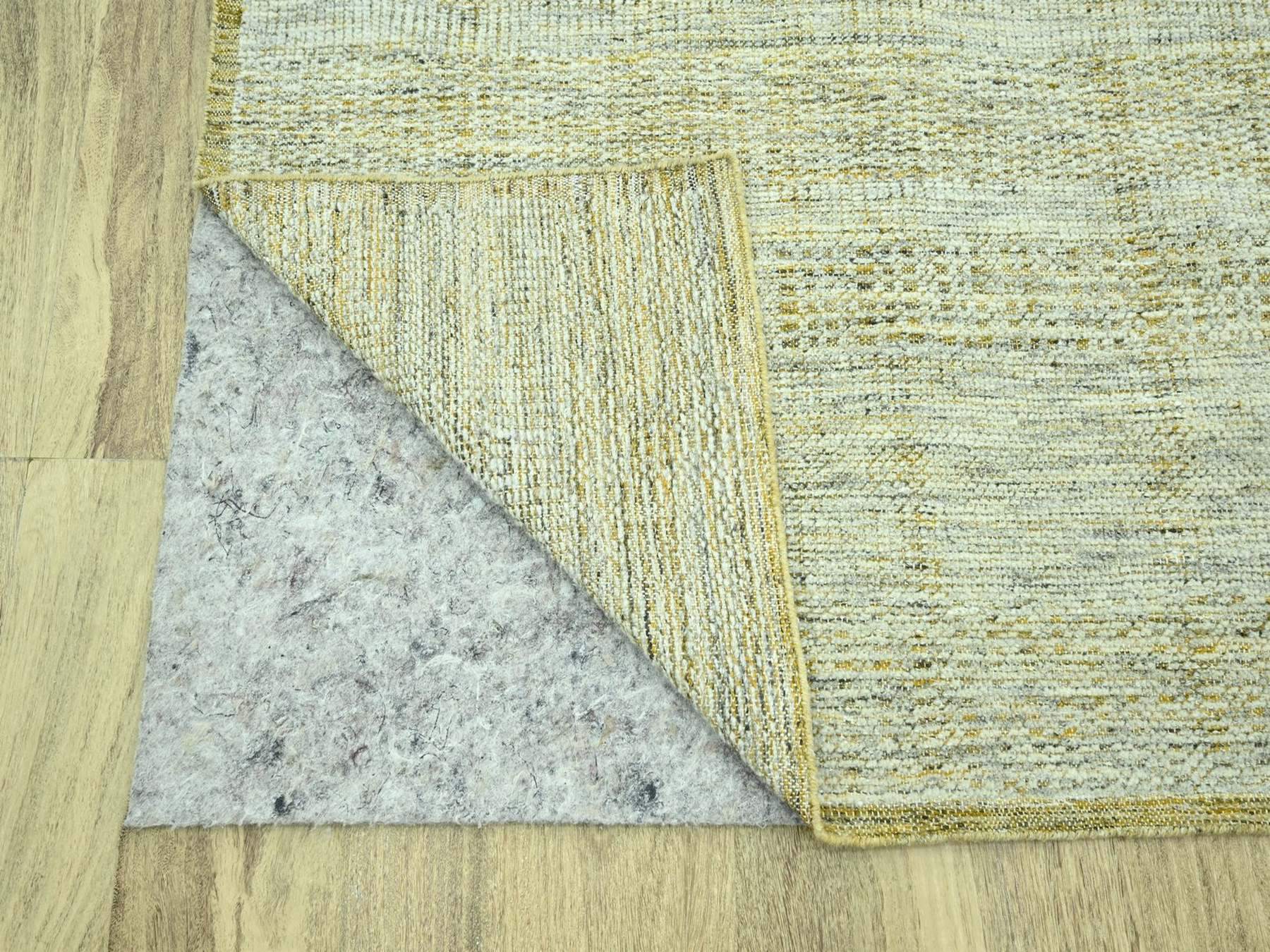 Modern / Contemporary hand-knotted wool rug in Yellow, 7'11" x 9'10" — SKU O076940 (view 4)