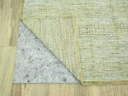 Modern / Contemporary hand-knotted wool rug in Yellow, 7'11" x 9'10" — SKU O076940 (view 4)