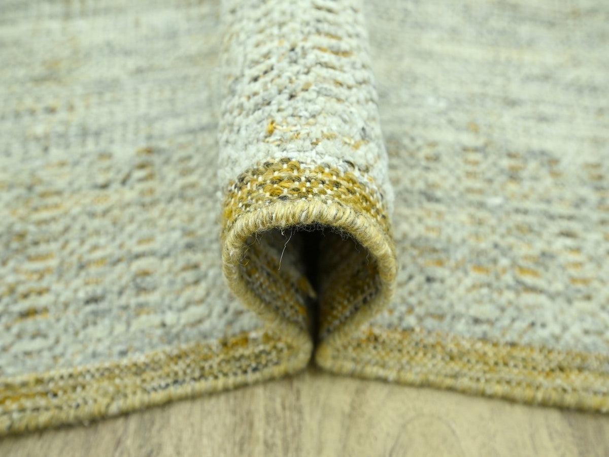 Modern / Contemporary hand-knotted wool rug in Yellow, 7'11" x 9'10" — SKU O076940 (view 5)