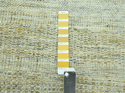 Modern / Contemporary hand-knotted wool rug in Yellow, 7'11" x 9'10" — SKU O076940 (view 7)