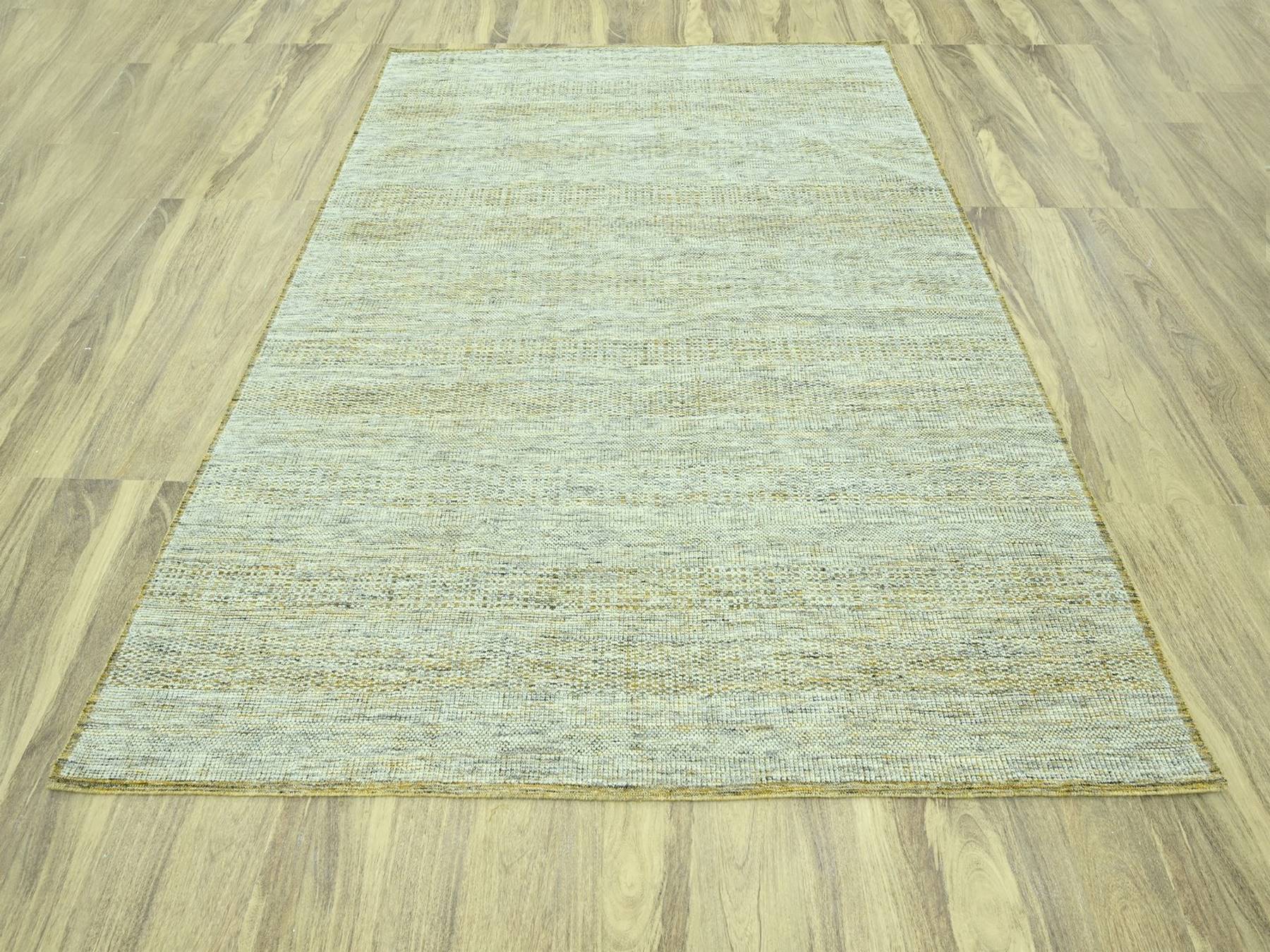 Modern / Contemporary hand-knotted wool rug in Yellow, 8'2" x 10' — SKU O076941 (view 2)
