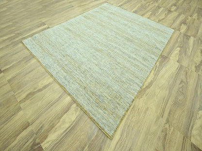 Modern / Contemporary hand-knotted wool rug in Yellow, 8'2" x 10' — SKU O076941 (view 3)