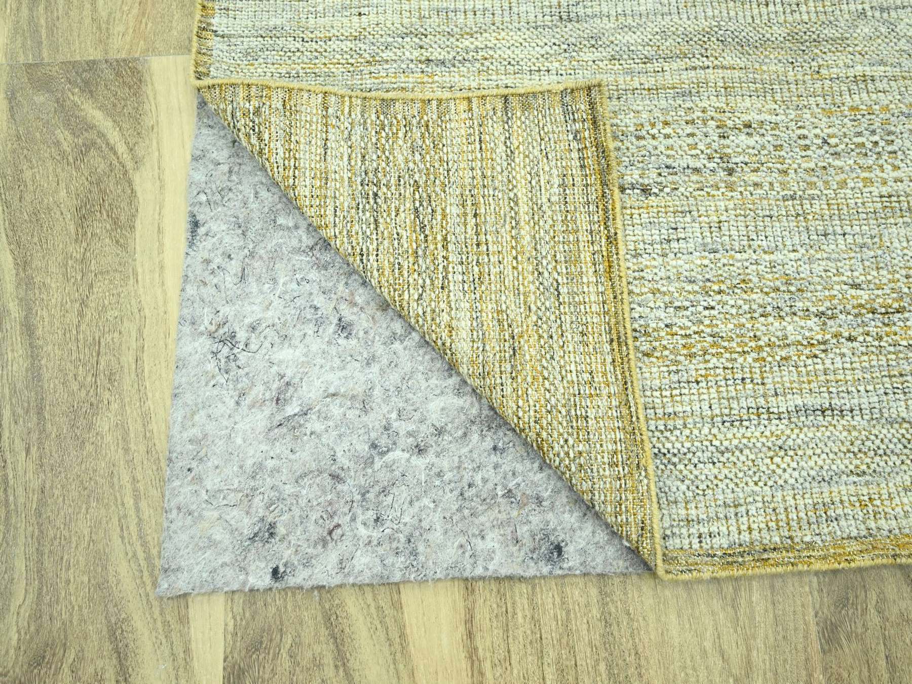Modern / Contemporary hand-knotted wool rug in Yellow, 8'2" x 10' — SKU O076941 (view 4)