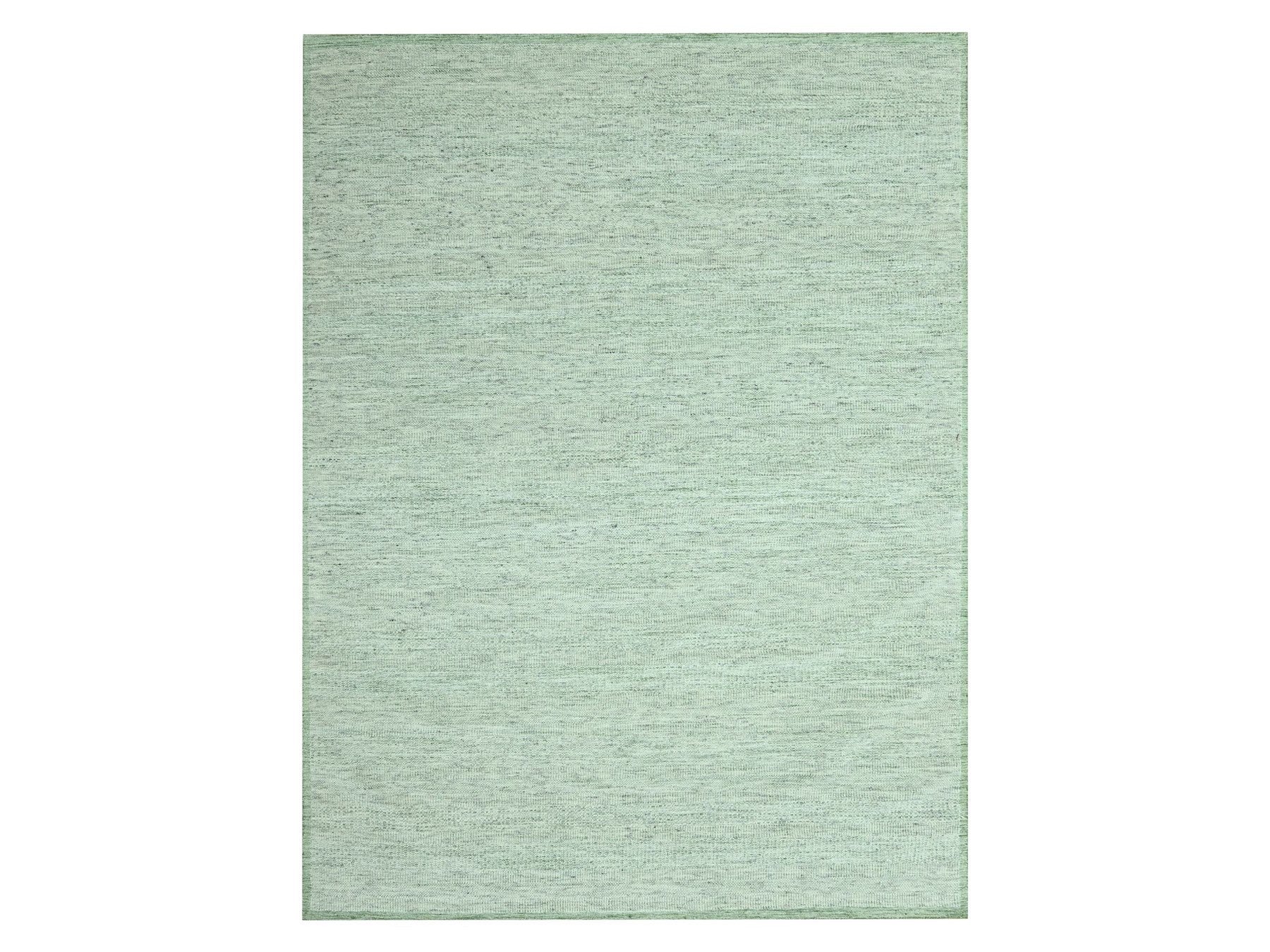 Green 8'11" x 12'1" Modern and Contemporary Hand knotted Wool Rug - Sku: O076942