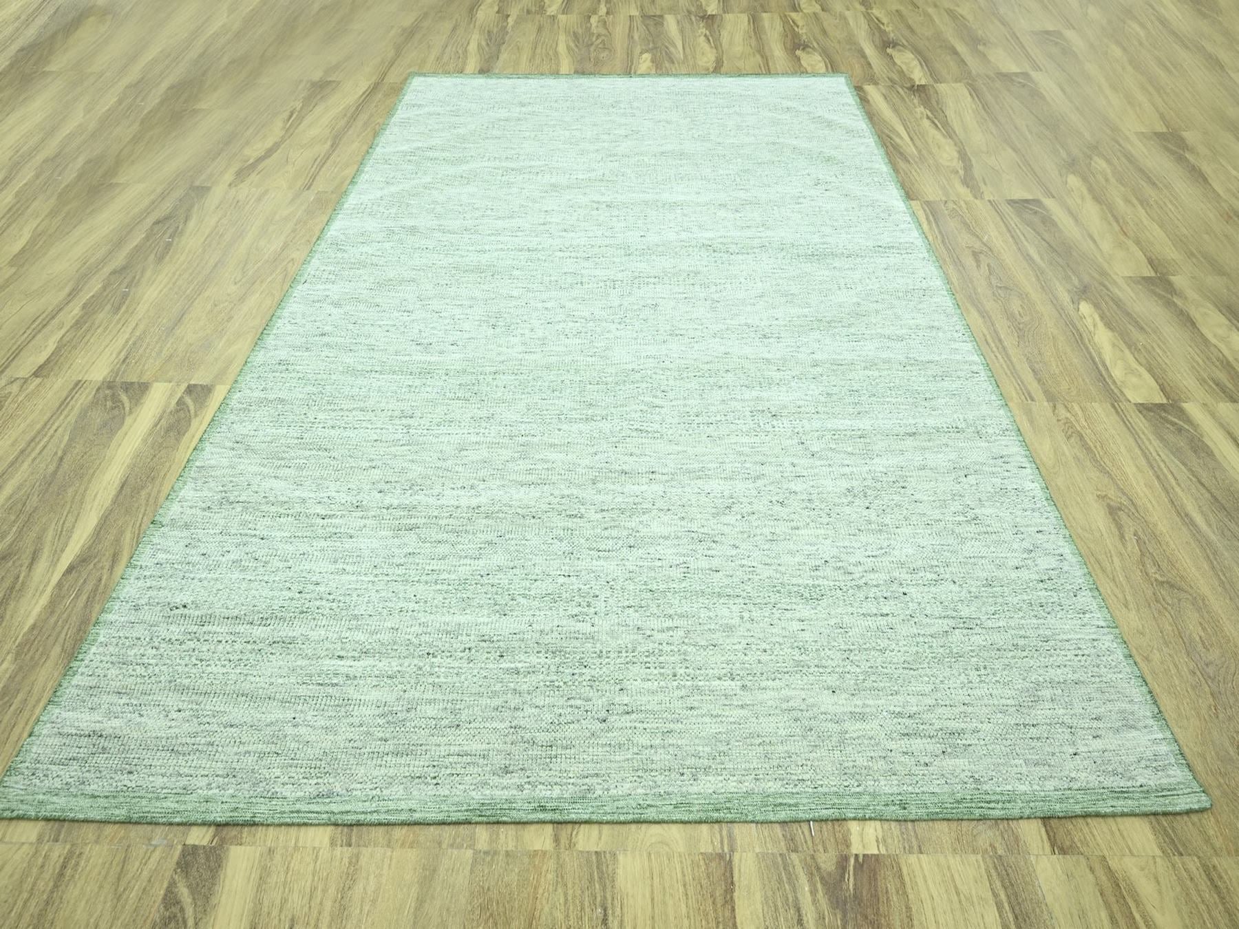 Green 8'11" x 12'1" Modern and Contemporary Hand knotted Wool Rug - Sku: O076942