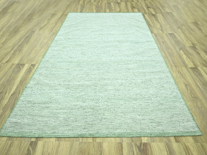 Green 8'11" x 12'1" Modern and Contemporary Hand knotted Wool Rug - Sku: O076942