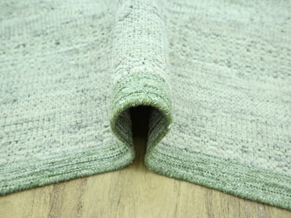 Green 8'11" x 12'1" Modern and Contemporary Hand knotted Wool Rug - Sku: O076942