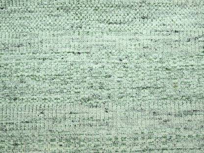 Green 8'11" x 12'1" Modern and Contemporary Hand knotted Wool Rug - Sku: O076942