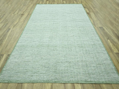 Green 9'10" x 14'0" Modern and Contemporary Hand knotted Wool Rug - Sku: O076945