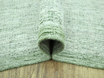 Green 9'10" x 14'0" Modern and Contemporary Hand knotted Wool Rug - Sku: O076945