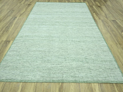Green 8'10" x 11'10" Modern and Contemporary Hand knotted Wool Rug - Sku: O076946