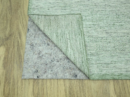 Green 8'10" x 11'10" Modern and Contemporary Hand knotted Wool Rug - Sku: O076946