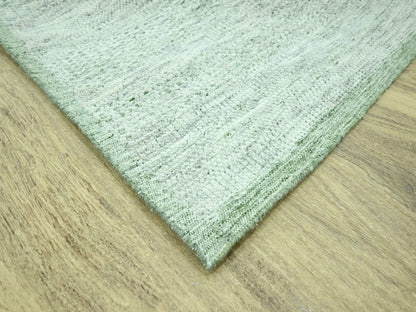 Green 8'10" x 11'10" Modern and Contemporary Hand knotted Wool Rug - Sku: O076946