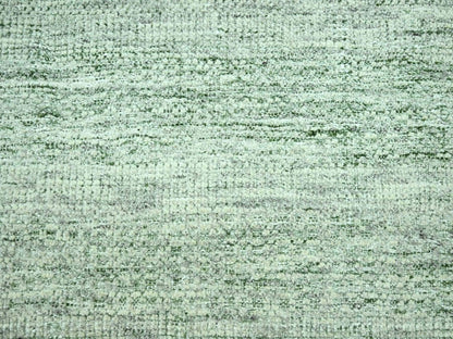 Green 8'10" x 11'10" Modern and Contemporary Hand knotted Wool Rug - Sku: O076946
