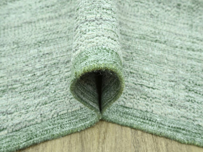 Green 8'0" x 10'0" Modern and Contemporary Hand knotted Wool Rug - Sku: O076947