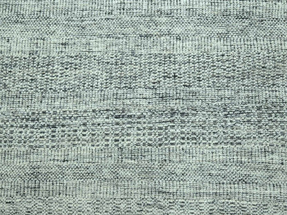 Black 12'1" x 15'1" Modern and Contemporary Hand knotted Wool Rug - Sku: O076949