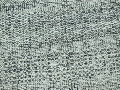 Black 9'0" x 12'1" Modern and Contemporary Hand knotted Wool Rug - Sku: O076951