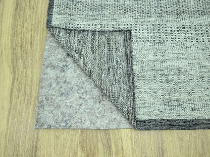 Black 8'2" x 10'0" Modern and Contemporary Hand knotted Wool Rug - Sku: O076952