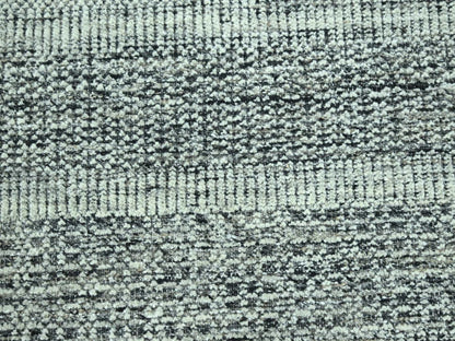 Black 6'2" x 9'0" Modern and Contemporary Hand knotted Wool Rug - Sku: O076954