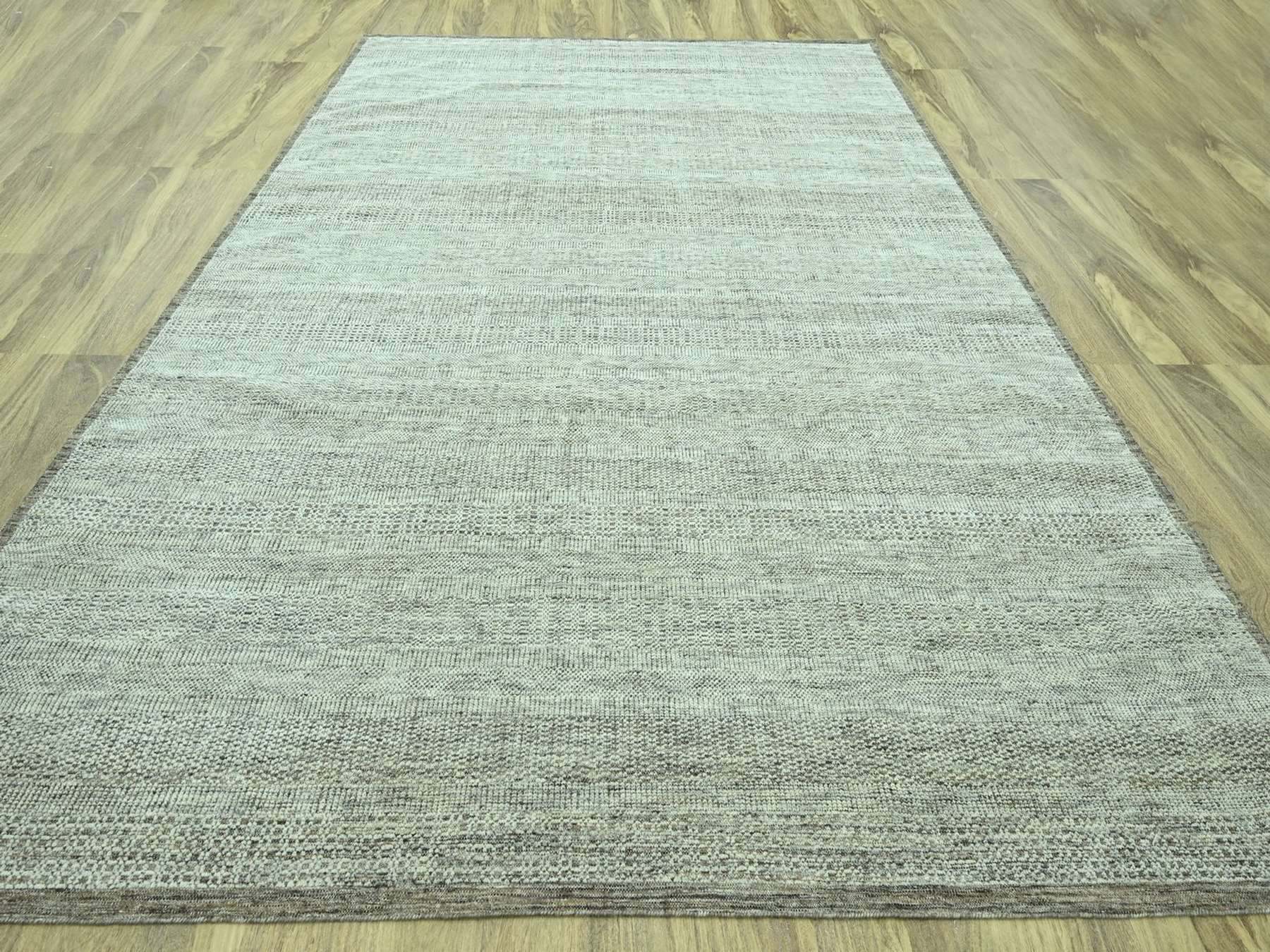 Brown 10'4" x 14'0" Modern and Contemporary Hand knotted Wool Rug - Sku: O076959