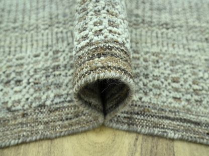 Brown 10'4" x 14'0" Modern and Contemporary Hand knotted Wool Rug - Sku: O076959