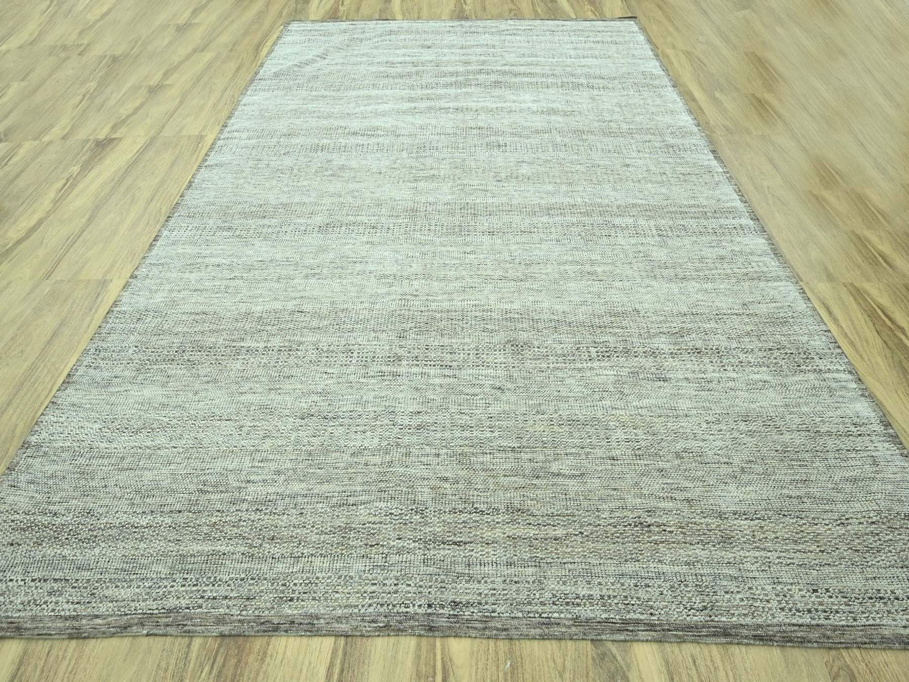 Brown 10'4" x 13'11" Modern and Contemporary Hand knotted Wool Rug - Sku: O076961