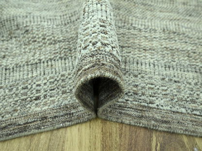Brown 10'4" x 13'11" Modern and Contemporary Hand knotted Wool Rug - Sku: O076961