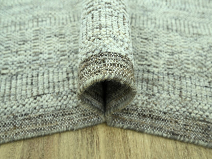 Brown 9'3" x 12'2" Modern and Contemporary Hand knotted Wool Rug - Sku: O076962