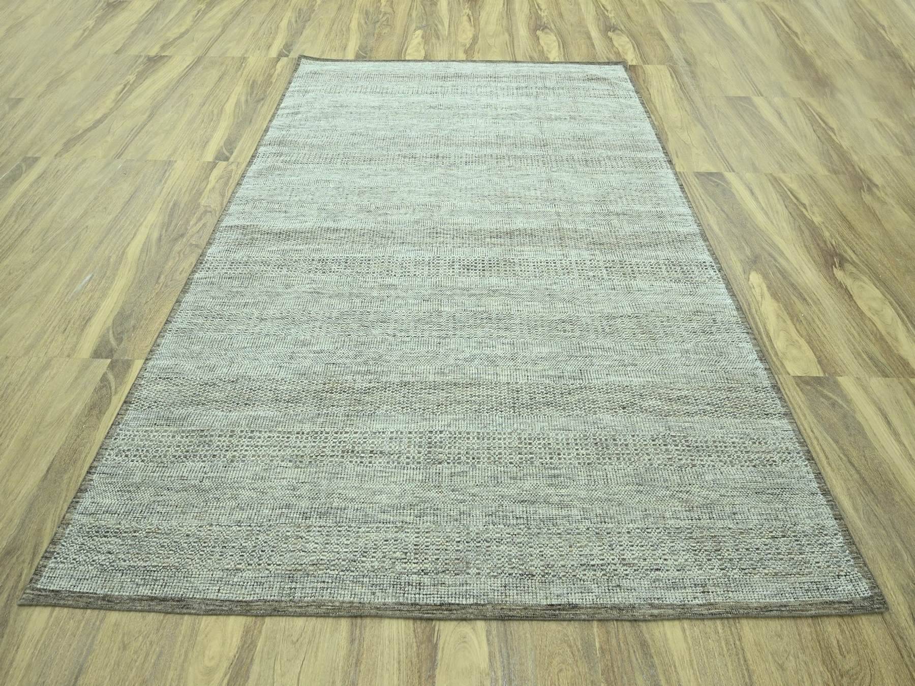Brown 8'2" x 10'3" Modern and Contemporary Hand knotted Wool Rug - Sku: O076964