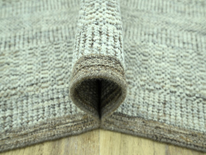 Brown 8'2" x 10'3" Modern and Contemporary Hand knotted Wool Rug - Sku: O076964