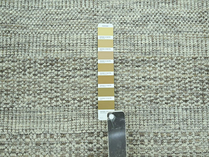 Brown 8'2" x 10'3" Modern and Contemporary Hand knotted Wool Rug - Sku: O076964