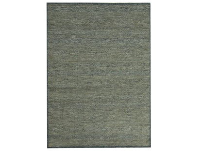 Brown 8'11" x 11'11" Modern and Contemporary Hand knotted Wool Rug - Sku: O076970