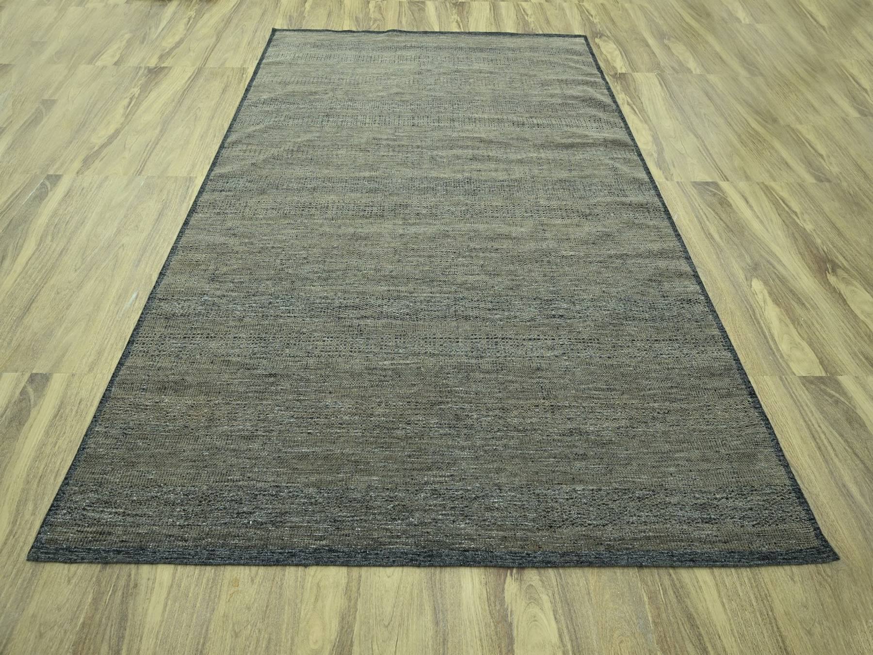 Brown 8'11" x 11'11" Modern and Contemporary Hand knotted Wool Rug - Sku: O076970