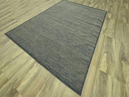 Brown 8'11" x 11'11" Modern and Contemporary Hand knotted Wool Rug - Sku: O076970