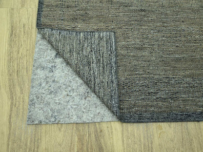 Brown 8'11" x 11'11" Modern and Contemporary Hand knotted Wool Rug - Sku: O076970