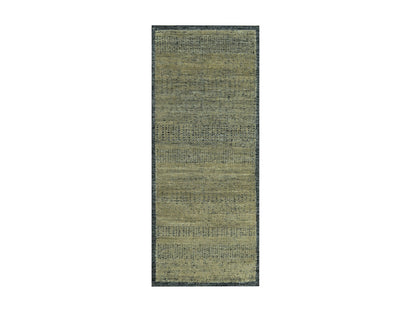 Brown 2'7" x 6'1" Modern and Contemporary Hand knotted Wool Rug - Sku: O076971