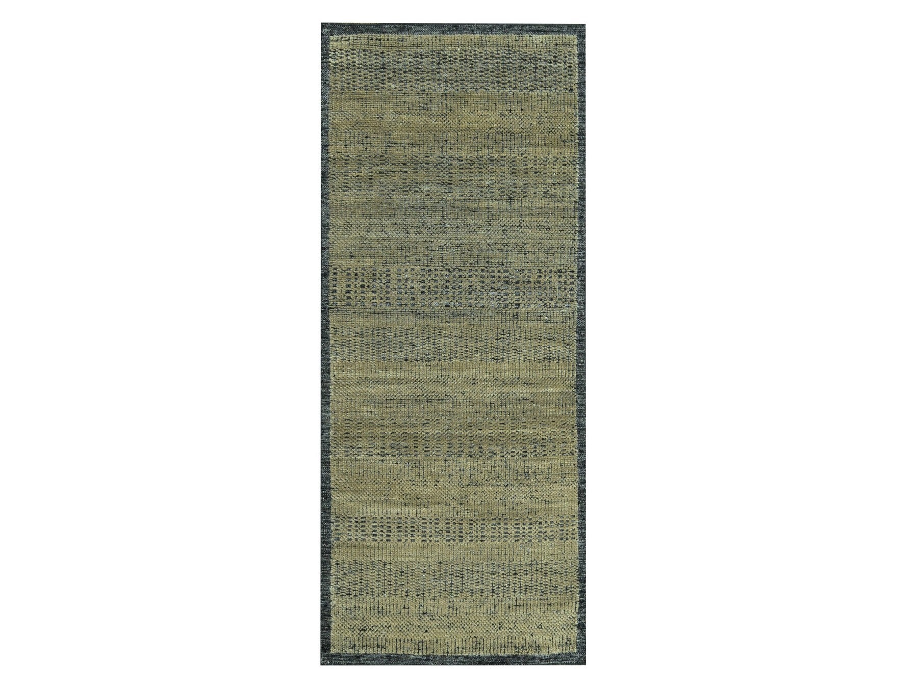 Brown 2'8" x 6'1" Modern and Contemporary Hand knotted Wool Rug - Sku: O076972