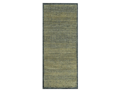 Brown 2'8" x 6'1" Modern and Contemporary Hand knotted Wool Rug - Sku: O076972