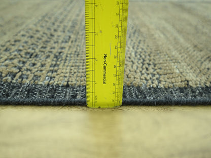 Brown 2'8" x 6'1" Modern and Contemporary Hand knotted Wool Rug - Sku: O076972